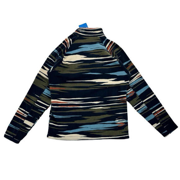 Columbia Fast Trek Printed Half ZIp Fleece Sweatshirt Blue Size M - Picture 2 of 4